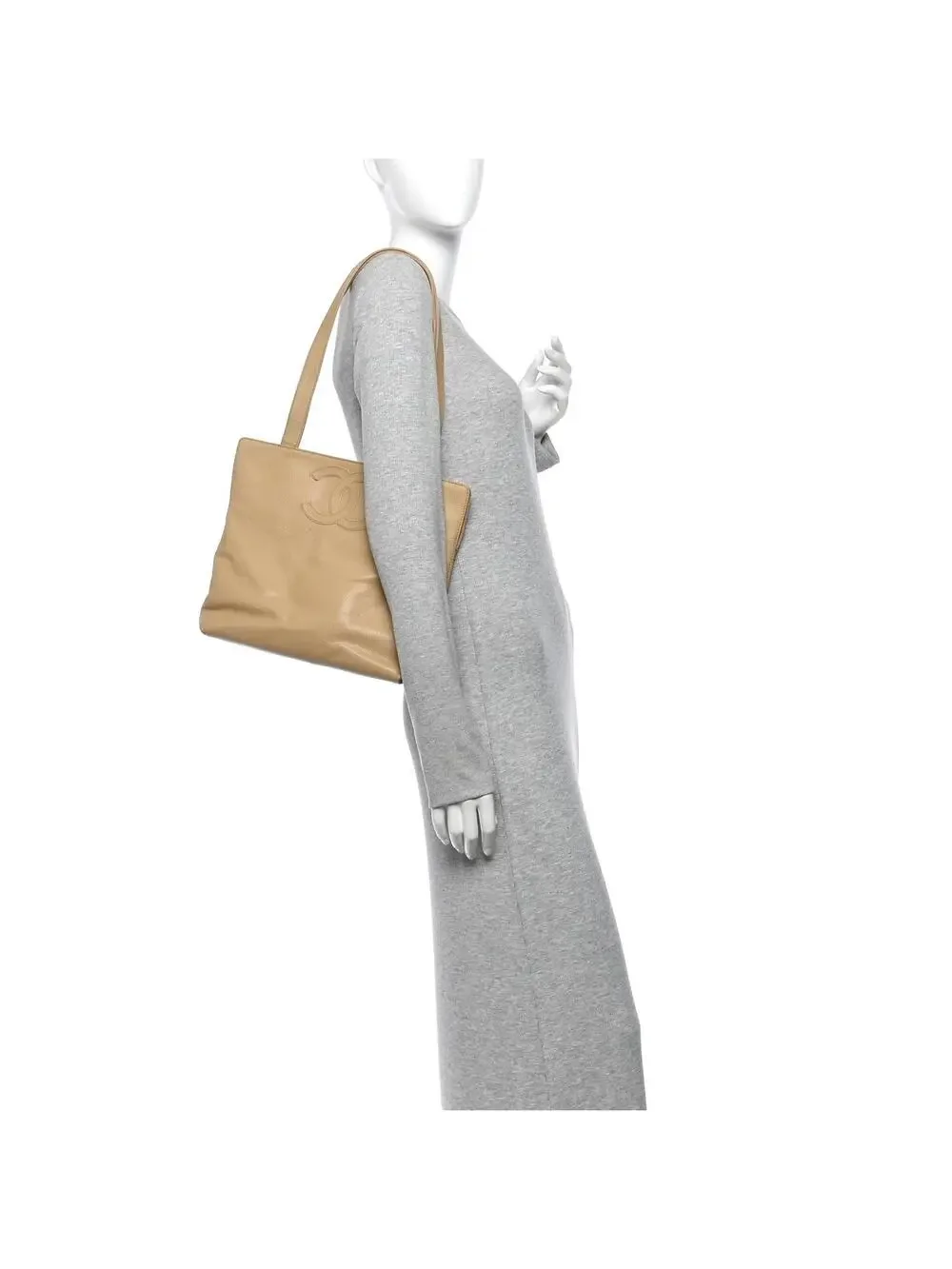 Chanel Caviar Timeless Cc Tote Beige #342495C13B